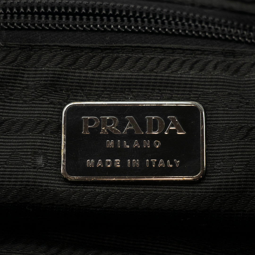 Prada Black Tessuto Nylon x Leather Backpack #4631