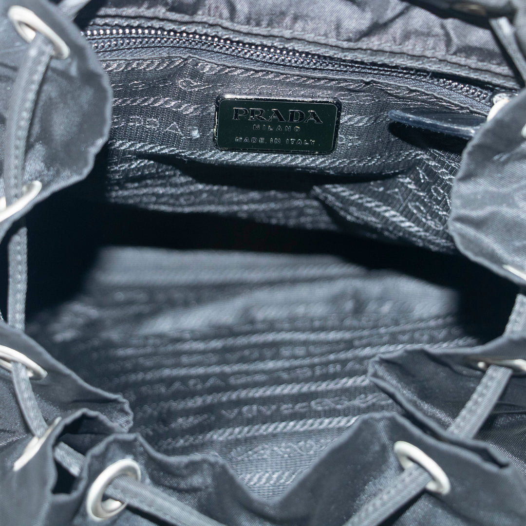 Prada Black Tessuto Nylon x Leather Backpack #4631