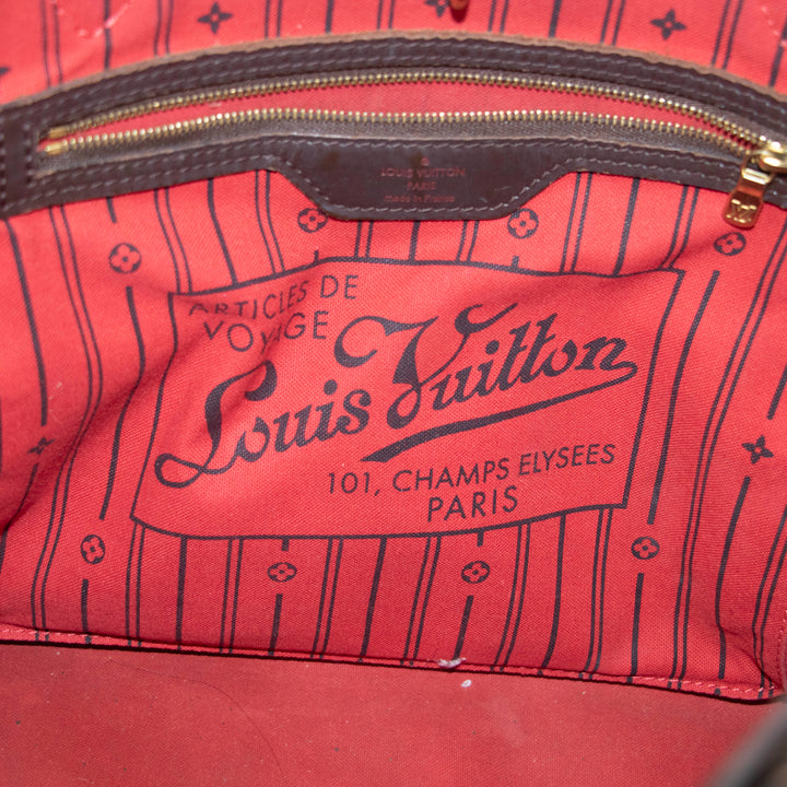 Louis Vuitton Brown Damier Ebene Neverfull MM Shoulder Bag #4662