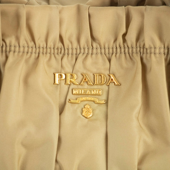 Prada Nylon Tessuto Beige Gaufre 2Way Shoulder Bag Beige #4674