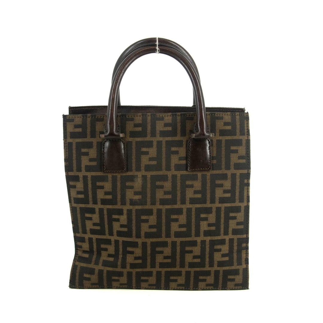 Fendi FF Zucca Canvas Brown Mini Tote Bag #4683