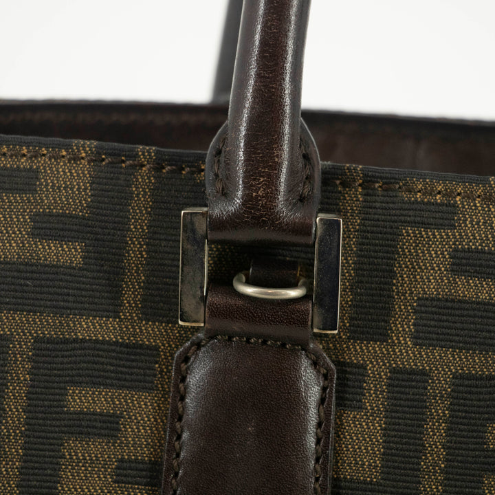 Fendi FF Zucca Canvas Brown Mini Tote Bag #4683