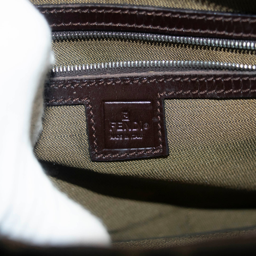 Fendi FF Zucca Canvas Brown Mini Tote Bag #4683