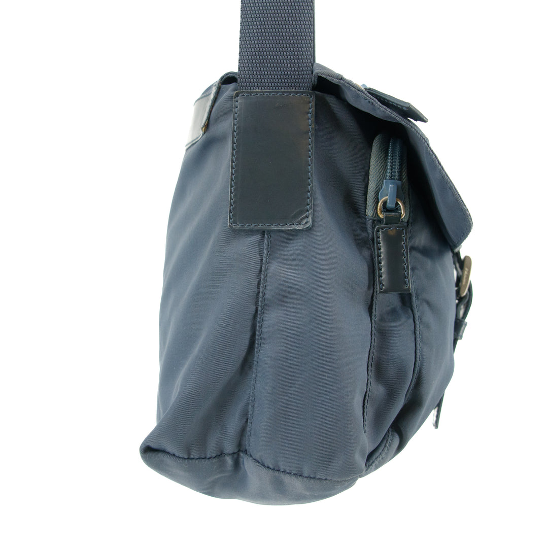 Prada Nylon Tessuto Blue Shoulder Bag #4685