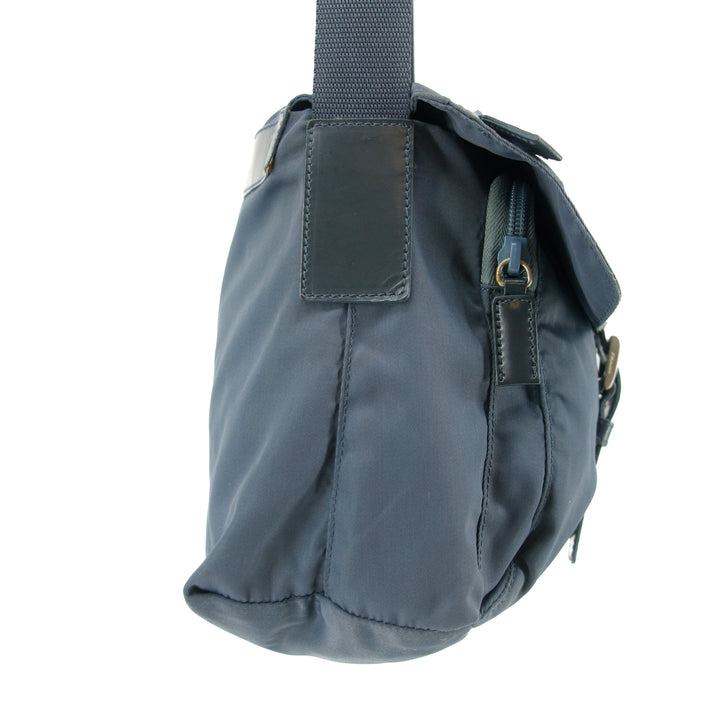 Prada Nylon Tessuto Blue Shoulder Bag #4685