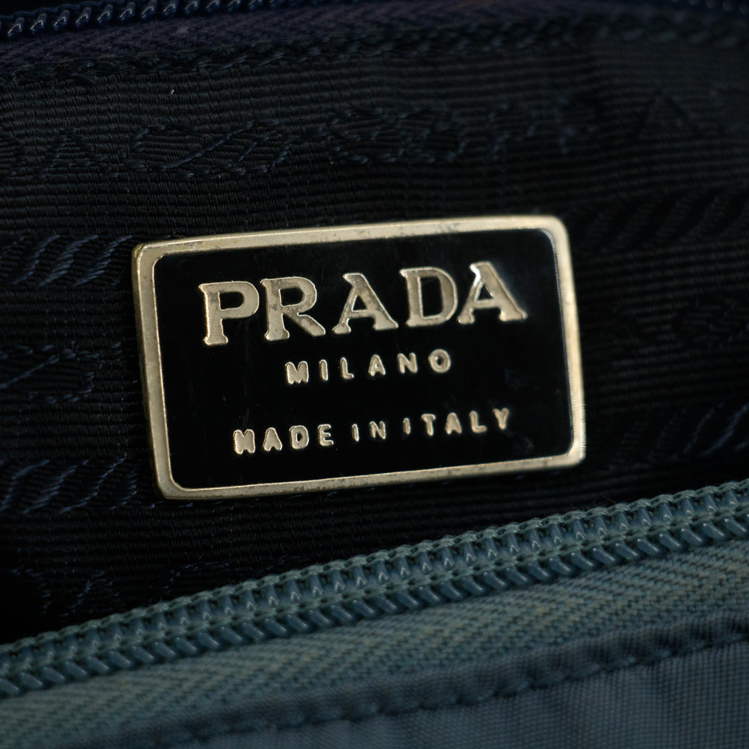 Prada Nylon Tessuto Blue Shoulder Bag #4685
