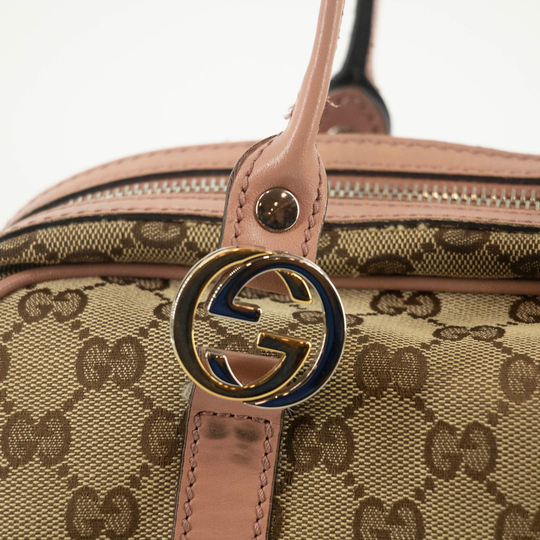 Gucci GG Canvas Beige Twins Boston Shoulder Bag #4694