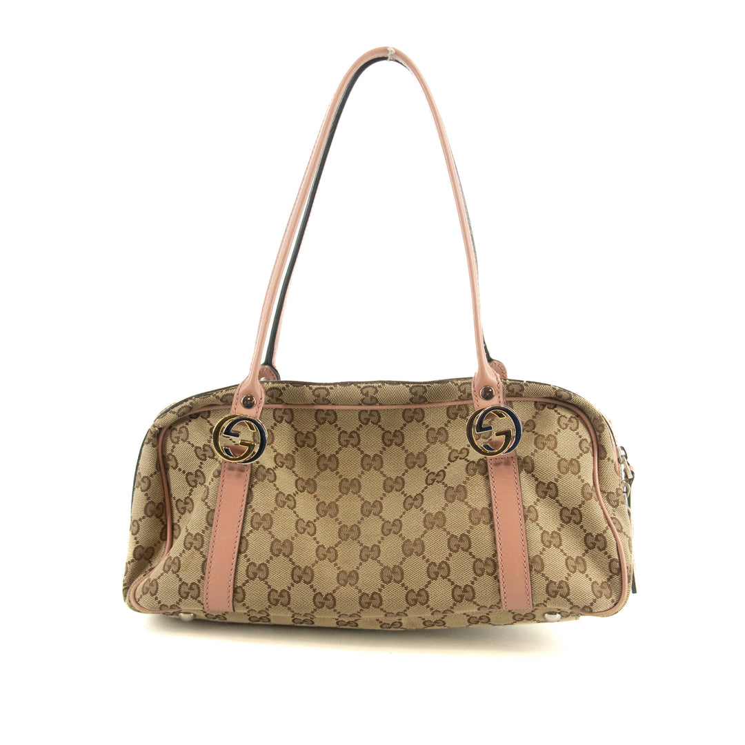 Gucci GG Canvas Beige Twins Boston Shoulder Bag #4694