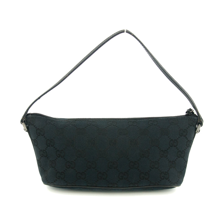 Gucci GG Canvas Black Boat Pochette Bag #4696