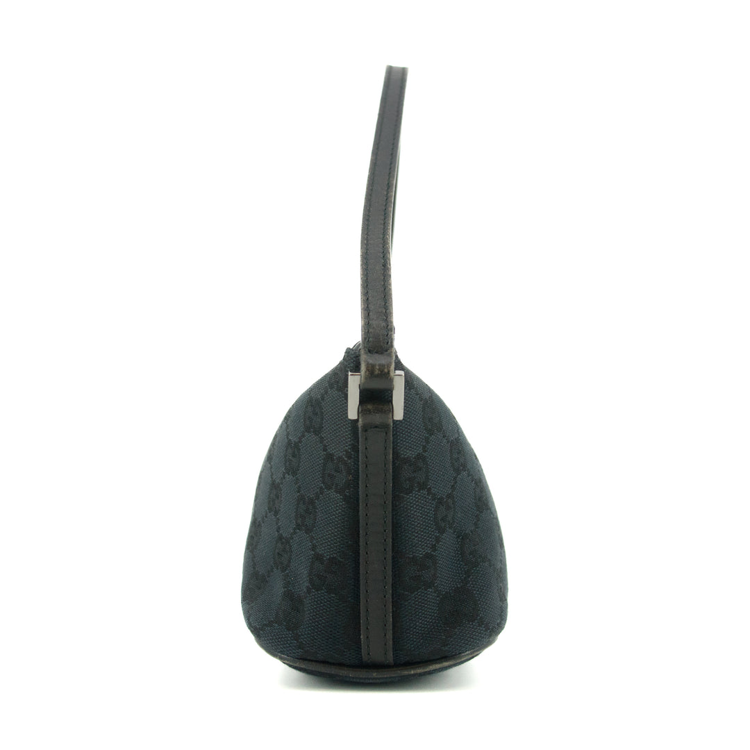 Gucci GG Canvas Black Boat Pochette Bag #4696