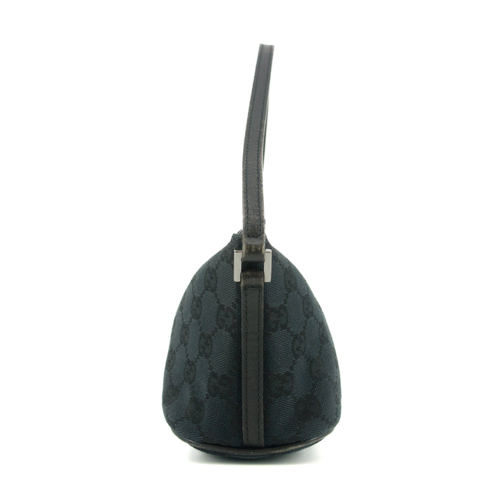 Gucci GG Canvas Black Boat Pochette Bag #4696