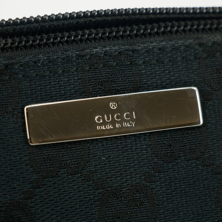 Gucci GG Canvas Black Boat Pochette Bag #4696