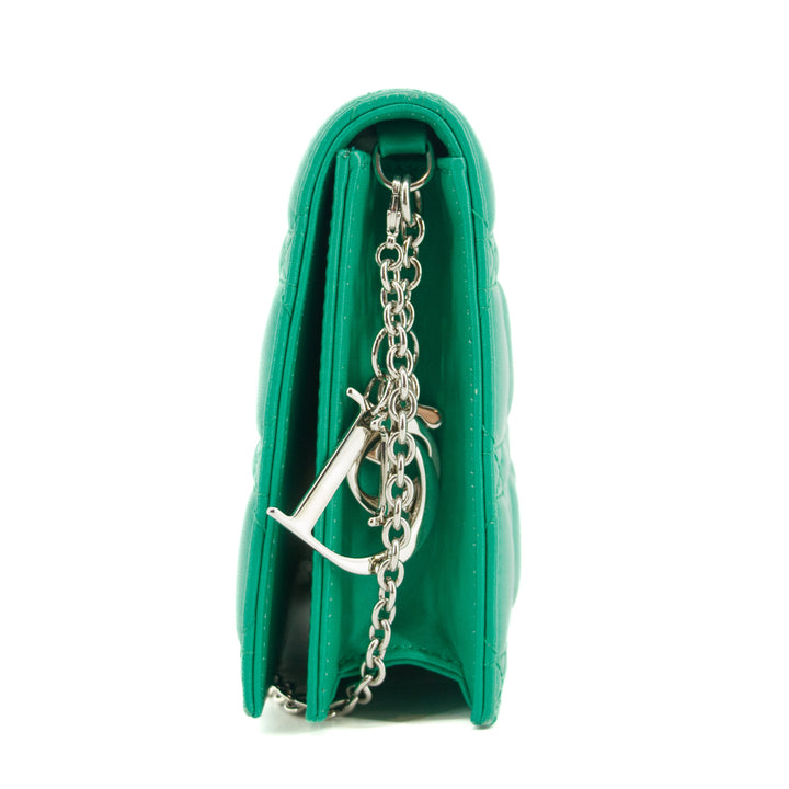 Christian Dior Green Cannage Pochette Shoulder Bag #4743