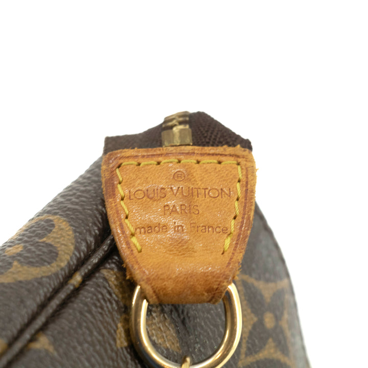 Louis Vuitton Monogram Canvas Brown Mini Pochette Accessories Clutch #4753