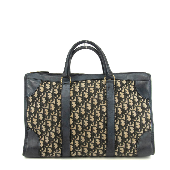 Christian Dior Blue Trotter Canvas Mini Boston Bag #4783