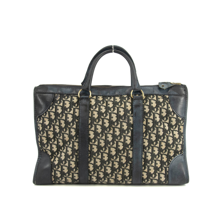 Christian Dior Blue Trotter Canvas Mini Boston Bag #4783