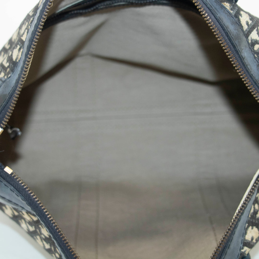 Christian Dior Blue Trotter Canvas Mini Boston Bag #4783