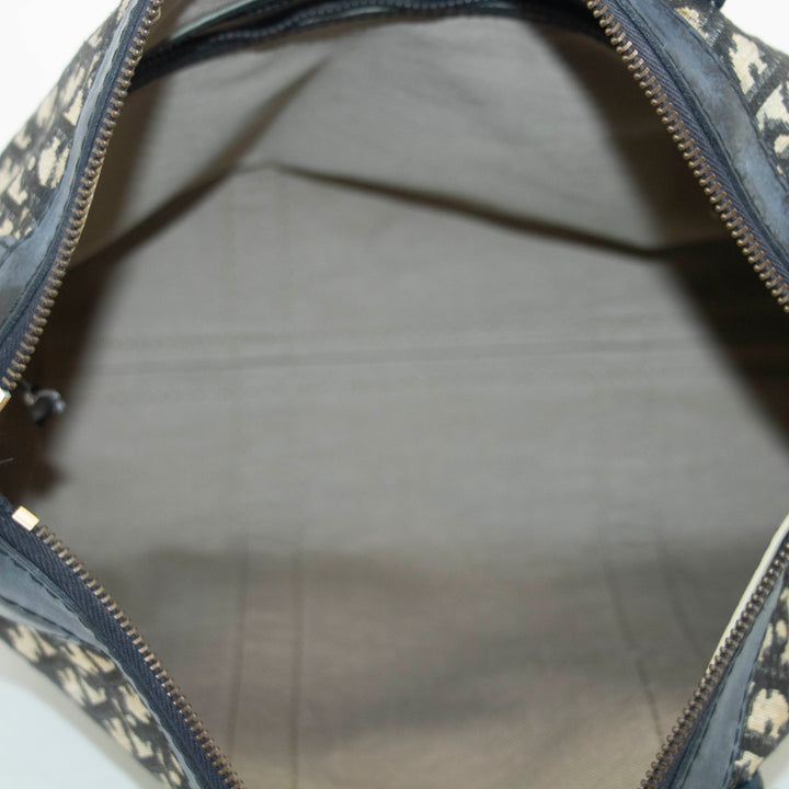 Christian Dior Blue Trotter Canvas Mini Boston Bag #4783