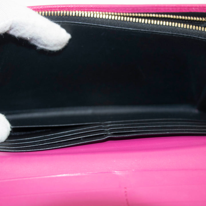 Loewe Anagram Pink Leather Bifold Long Wallet #5147