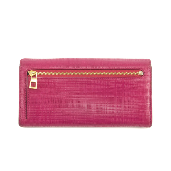Loewe Anagram Pink Leather Bifold Long Wallet #5147