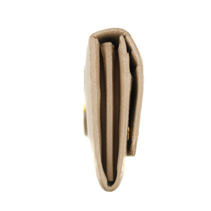 Prada Saffiano Leather Beige Long Wallet #5151