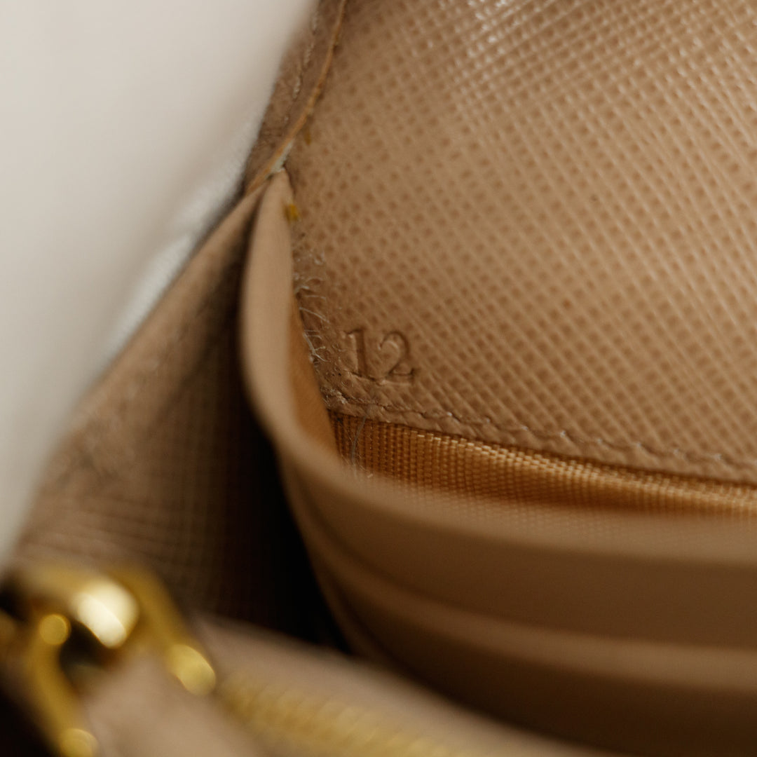 Prada Saffiano Leather Beige Long Wallet #5151