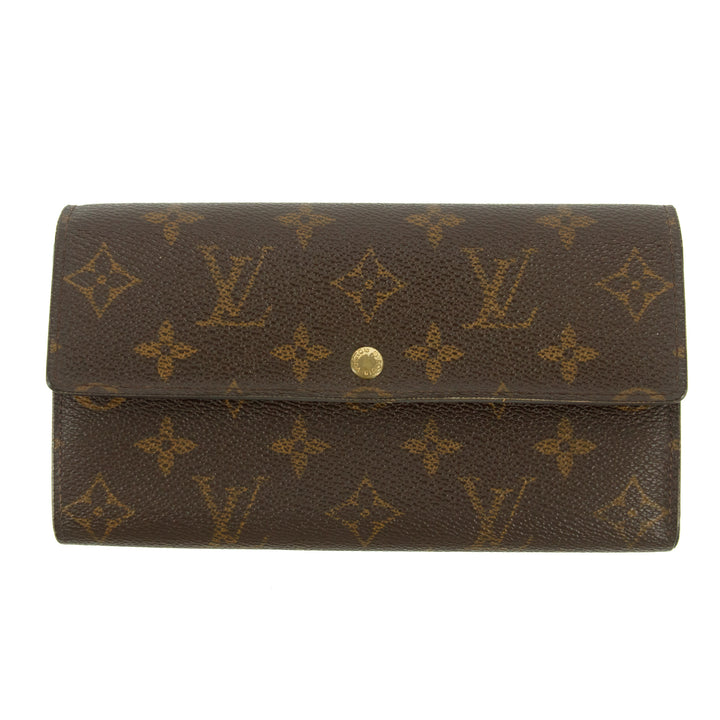 Lous Vuitton Monogram Canvas Sarah Long Wallet #5153