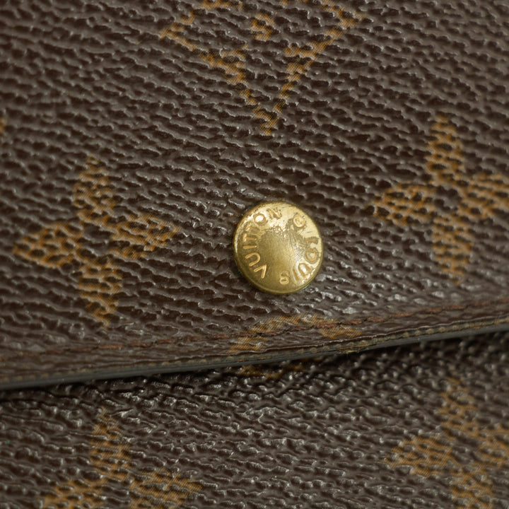 Lous Vuitton Monogram Canvas Sarah Long Wallet #5153