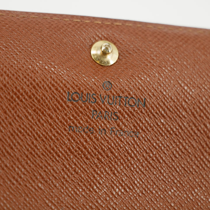 Lous Vuitton Monogram Canvas Sarah Long Wallet #5153