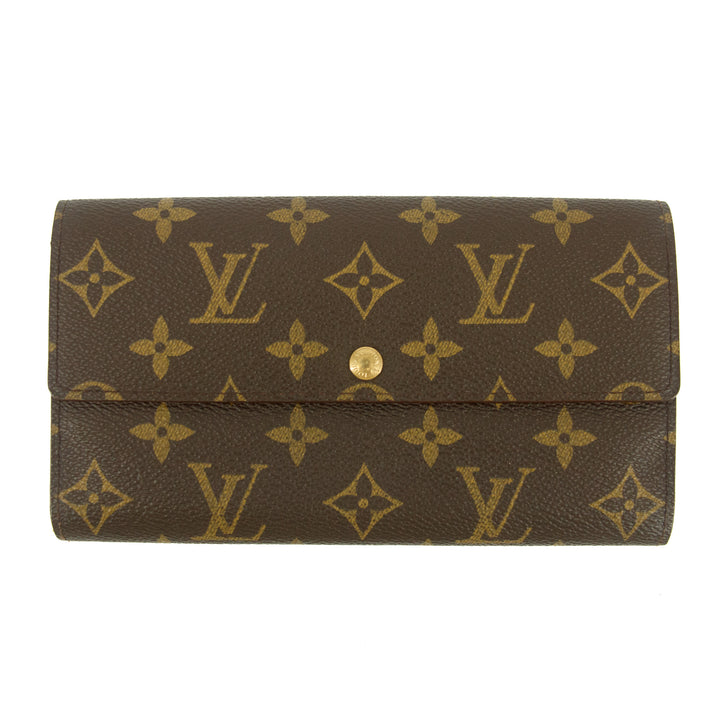 Lous Vuitton Monogram Canvas Sarah Long Wallet #5157