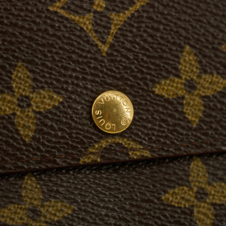 Lous Vuitton Monogram Canvas Sarah Long Wallet #5157
