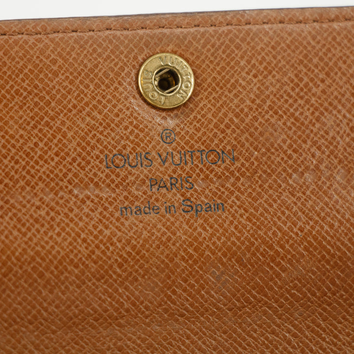 Lous Vuitton Monogram Canvas Sarah Long Wallet #5157