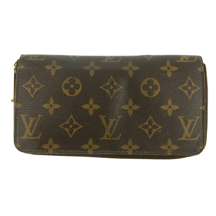 Louis Vuittion Monogram Canvas Zippy Wallet #5158