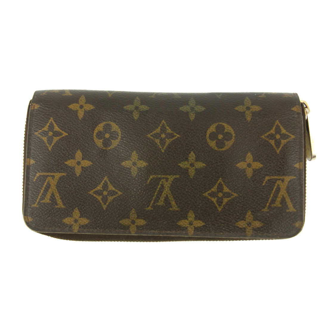 Louis Vuittion Monogram Canvas Zippy Wallet #5158