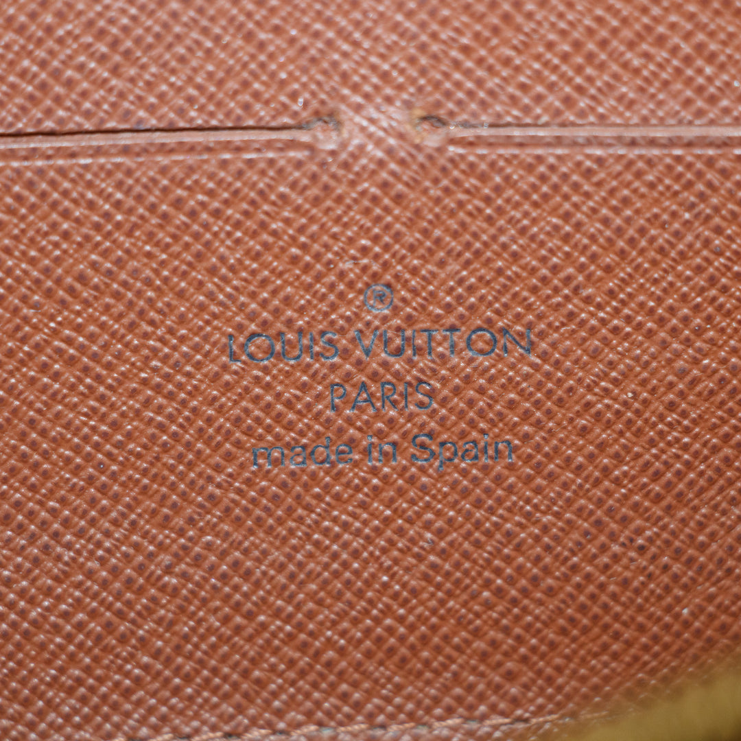 Louis Vuittion Monogram Canvas Zippy Wallet #5158
