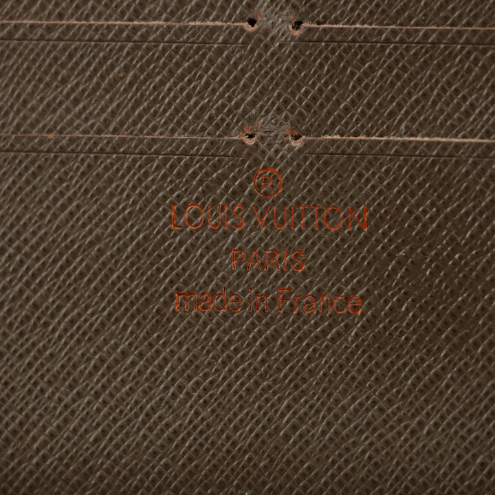 Louis Vuitton Damier Ebene Large Zippy Wallet #5160