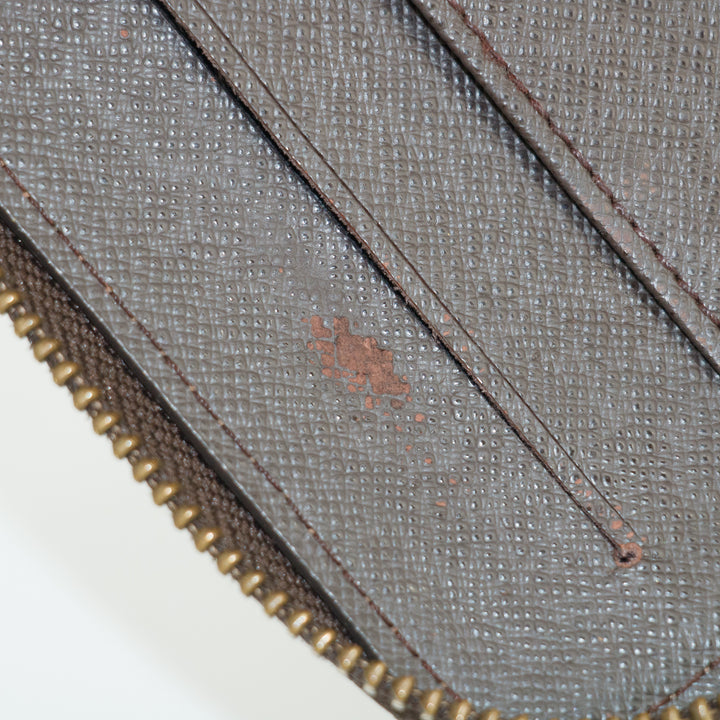 Louis Vuitton Damier Ebene Large Zippy Wallet #5160