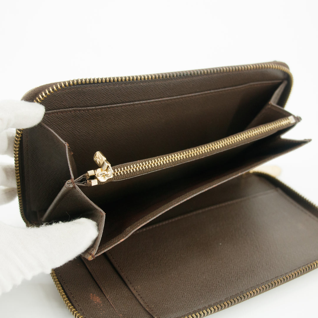 Louis Vuitton Damier Ebene Large Zippy Wallet #5160