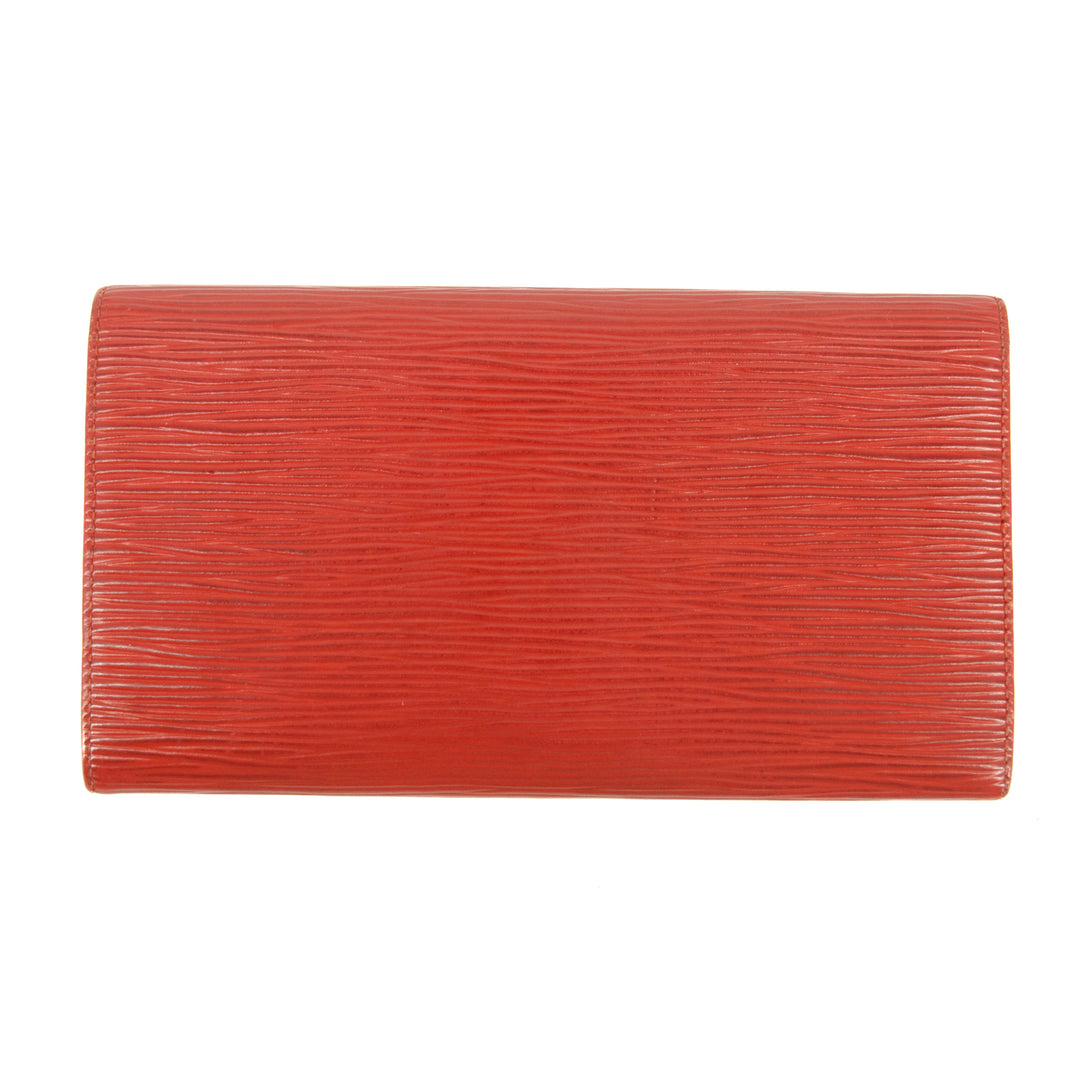 Louis Vuitton Red Epi Leather Long Wallet #5164