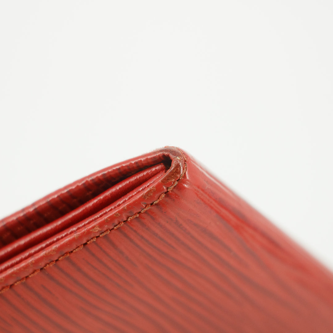 Louis Vuitton Red Epi Leather Long Wallet #5164
