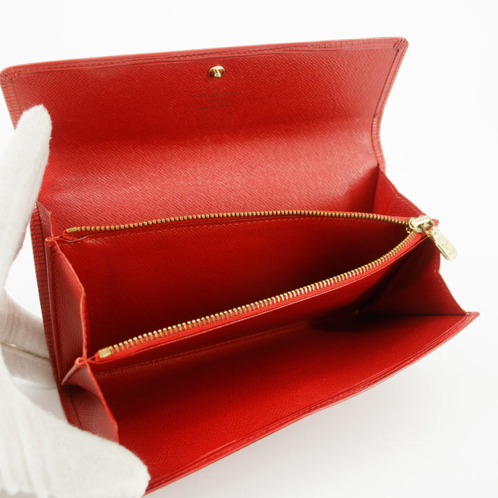 Louis Vuitton Red Epi Leather Long Wallet #5164
