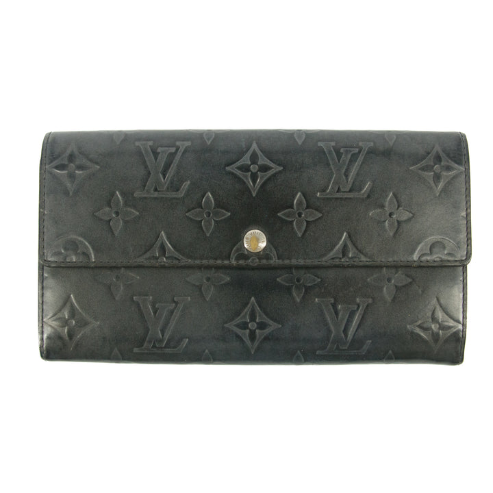 Louis Vuitton Grey Vernis Long Wallet #5166