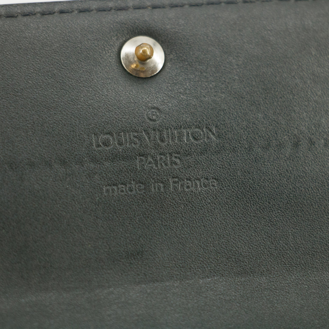Louis Vuitton Grey Vernis Long Wallet #5166