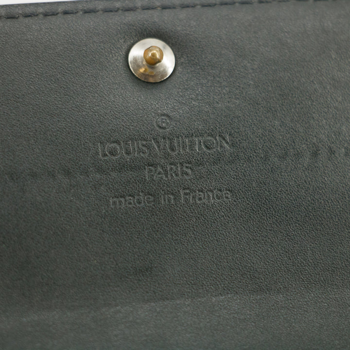 Louis Vuitton Grey Vernis Long Wallet #5166