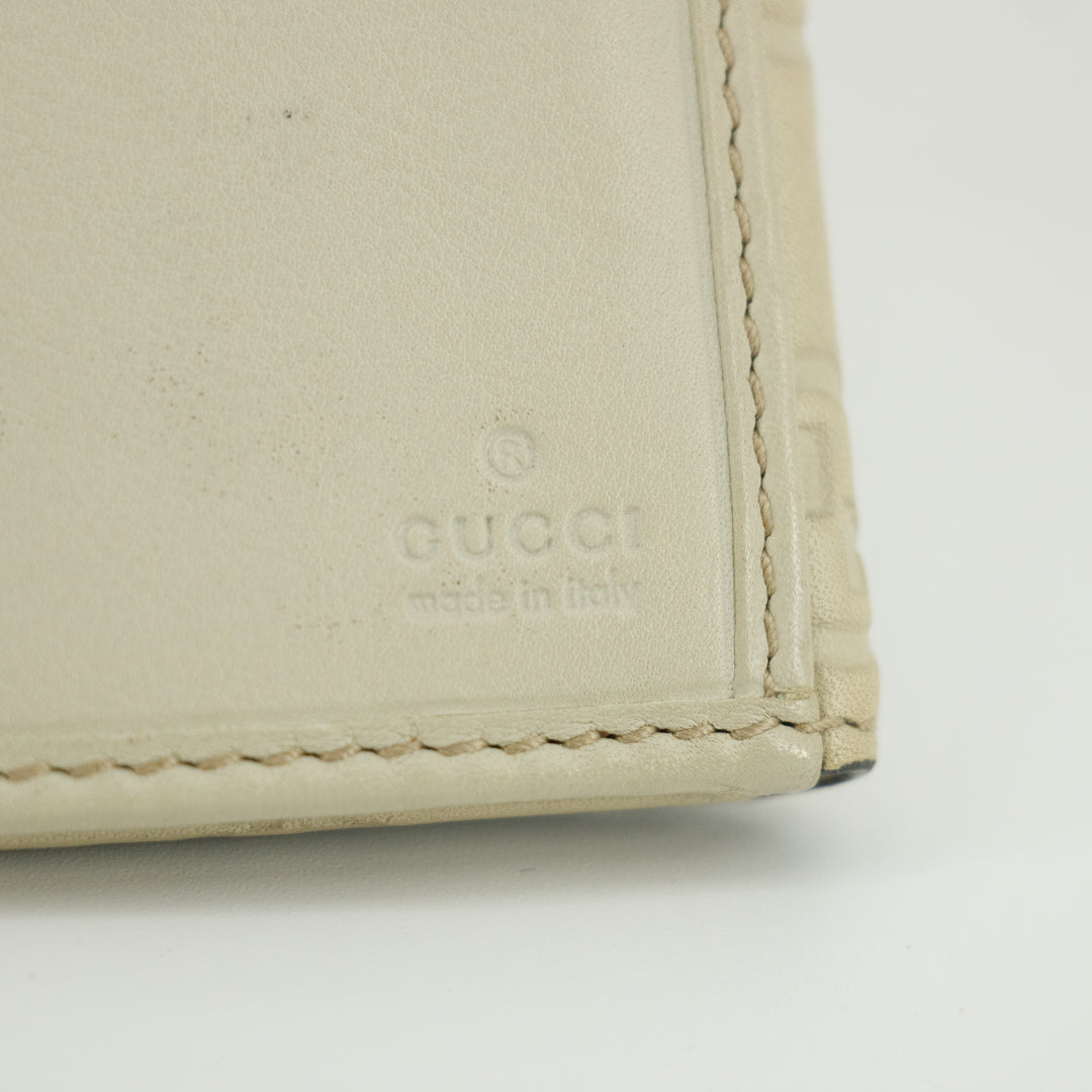 Gucci Guccissima White Heart Continental Long Wallet #5172