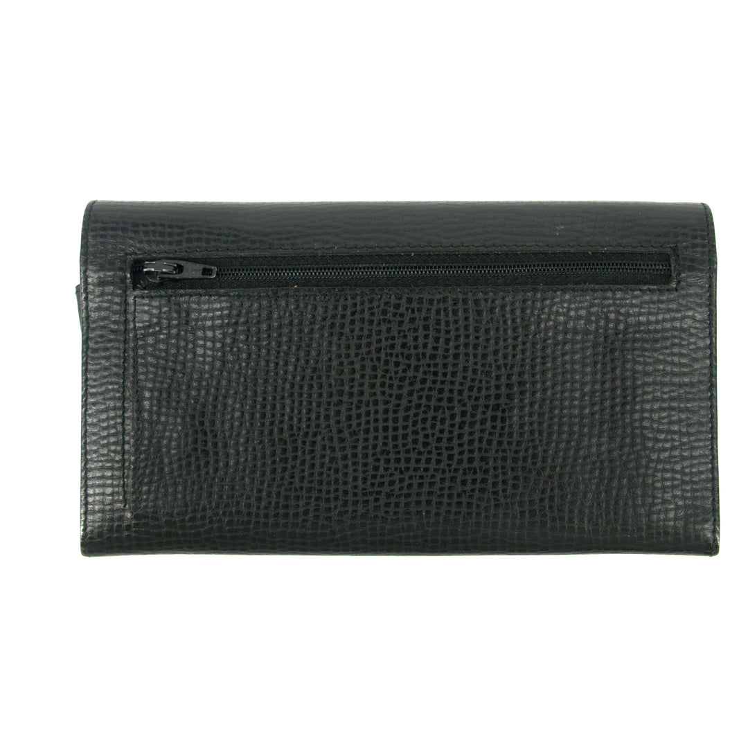 Christian Dior Black Leather Long Wallet #5175