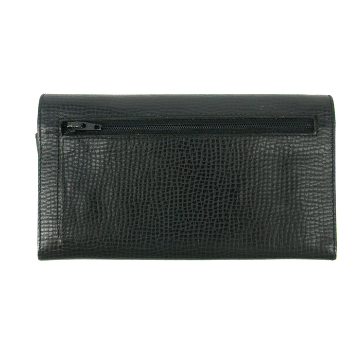 Christian Dior Black Leather Long Wallet #5175