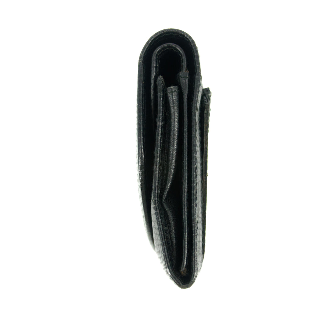 Christian Dior Black Leather Long Wallet #5175