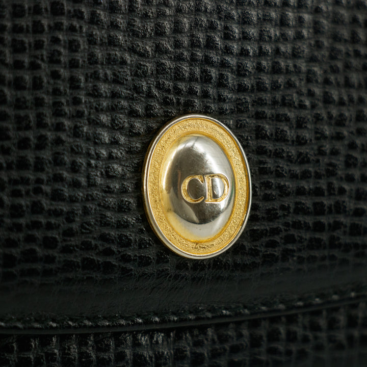 Christian Dior Black Leather Long Wallet #5175