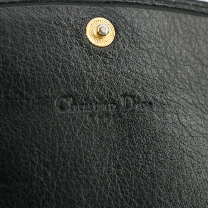 Christian Dior Black Leather Long Wallet #5175